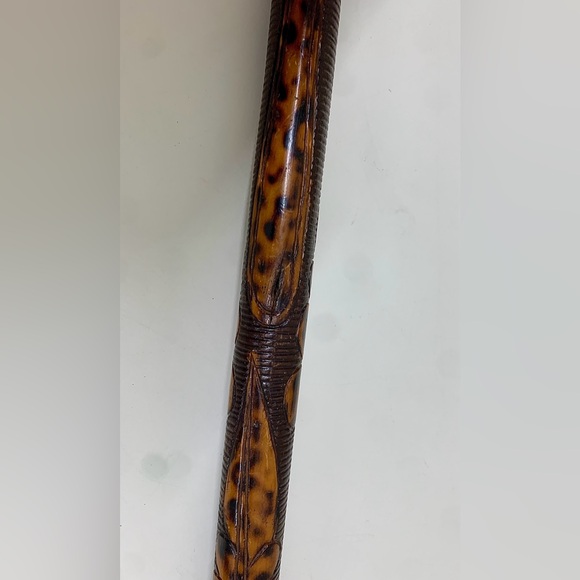 Antique Primitive South/Central American Hand Carved Folk Art Cane Walking Stick - Picture 13 of 16